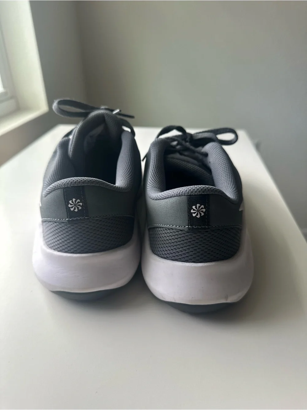 Nike Grey Mesh Athletic Sneakers - Grey/White